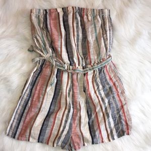 Strapless romper